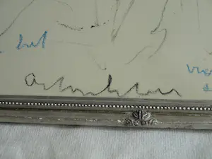 Anton Heyboer - Pastel & acryl , 5 Vrouwen – met veel tekst..... - Ingelijst kopen? Bied vanaf 135!