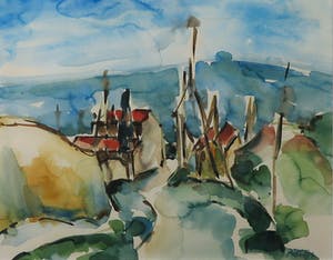 Piet Snoeren - Aquarel, Zonder titel - Ingelijst kopen? Bied vanaf 1!