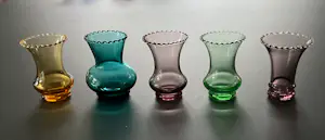 Glasfabriek De Rupel Boom - VIJF VIOLENVAASJES kaufen? Bieten Sie von 25!