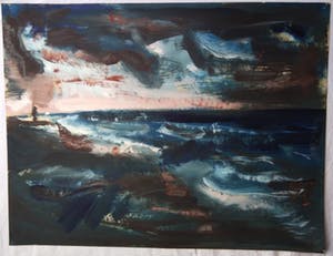 Niet of onleesbaar gesigneerd - Zeegezicht gouache. kopen? Bied vanaf 10!