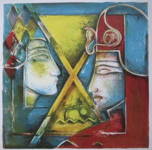 Marianne Aulman - Litho "Egyptisch gesprek I" kopen? Bied vanaf 40!