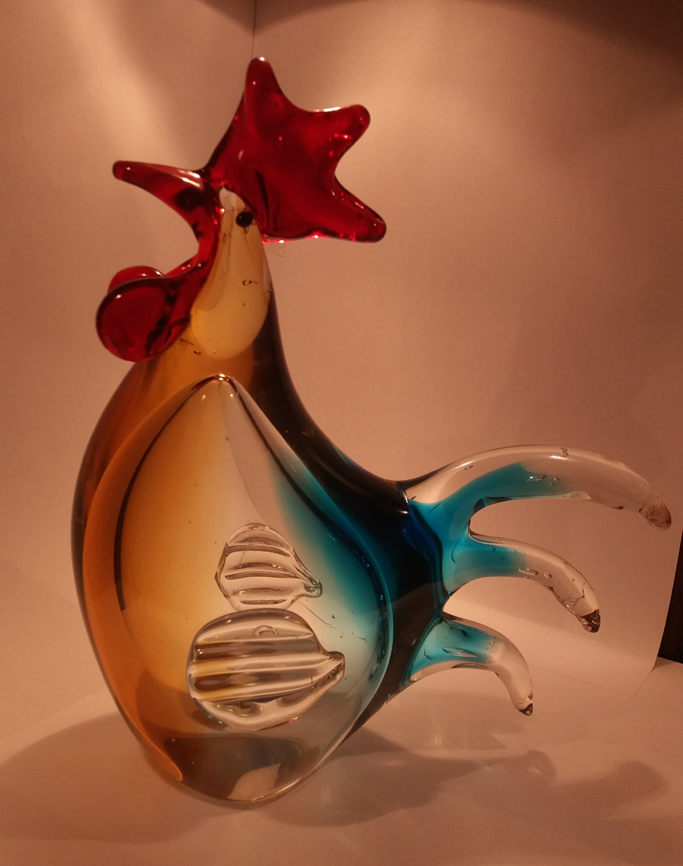 Niet of onleesbaar gesigneerd - Mond geblazen Murano haan kopen? Bied vanaf 1!