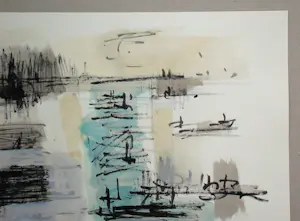 Jean René Bazaine - Compositie abstract - 1959 - Lithografie met sjabloon gesigneerd en gedateerd kopen? Bied vanaf 100!