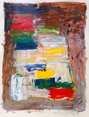 Richard Smeets - Pasar malam, acrylverf op papier (mooi ingelijst) verkocht voor € 295!