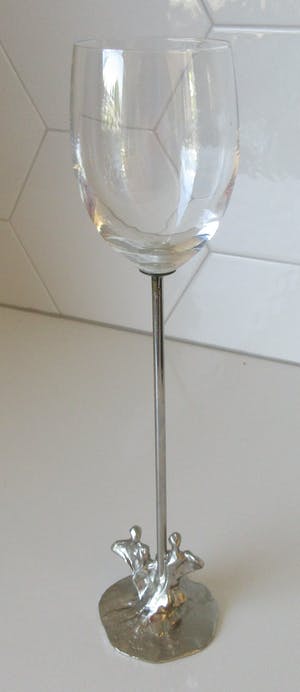 Corry Ammerlaan - Wijnglas met verzilverde voet kopen? Bied vanaf 22!