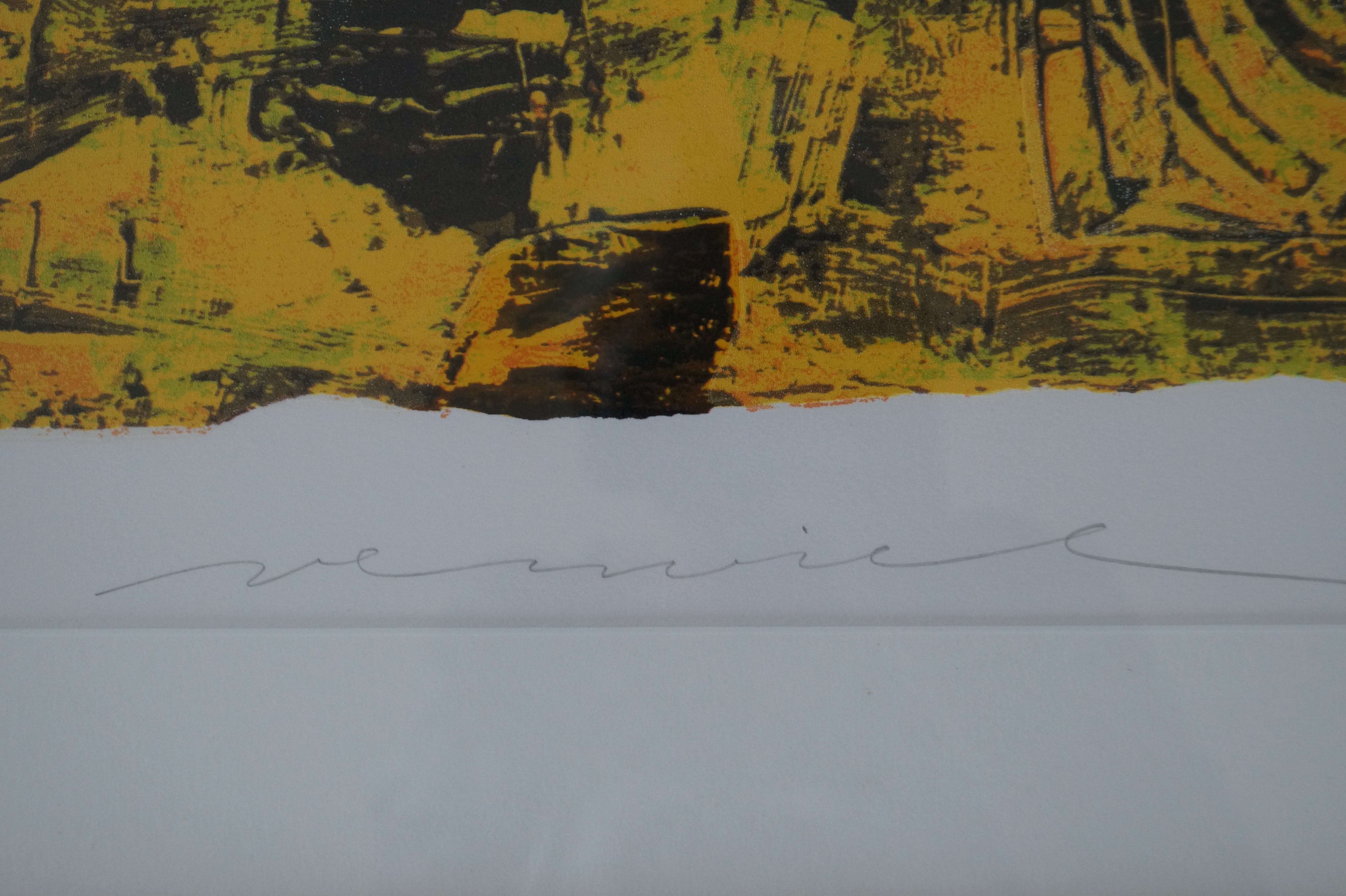 Jos Verwiel - grote zeefdruk - mooi ingelijst kopen? Bied vanaf 40!