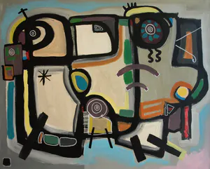 Jasper Banen - Acrylverf op doek , Alleen voor jouw ogen – 2019 – Groot , 80 x 100 cm kopen? Bied vanaf 375!