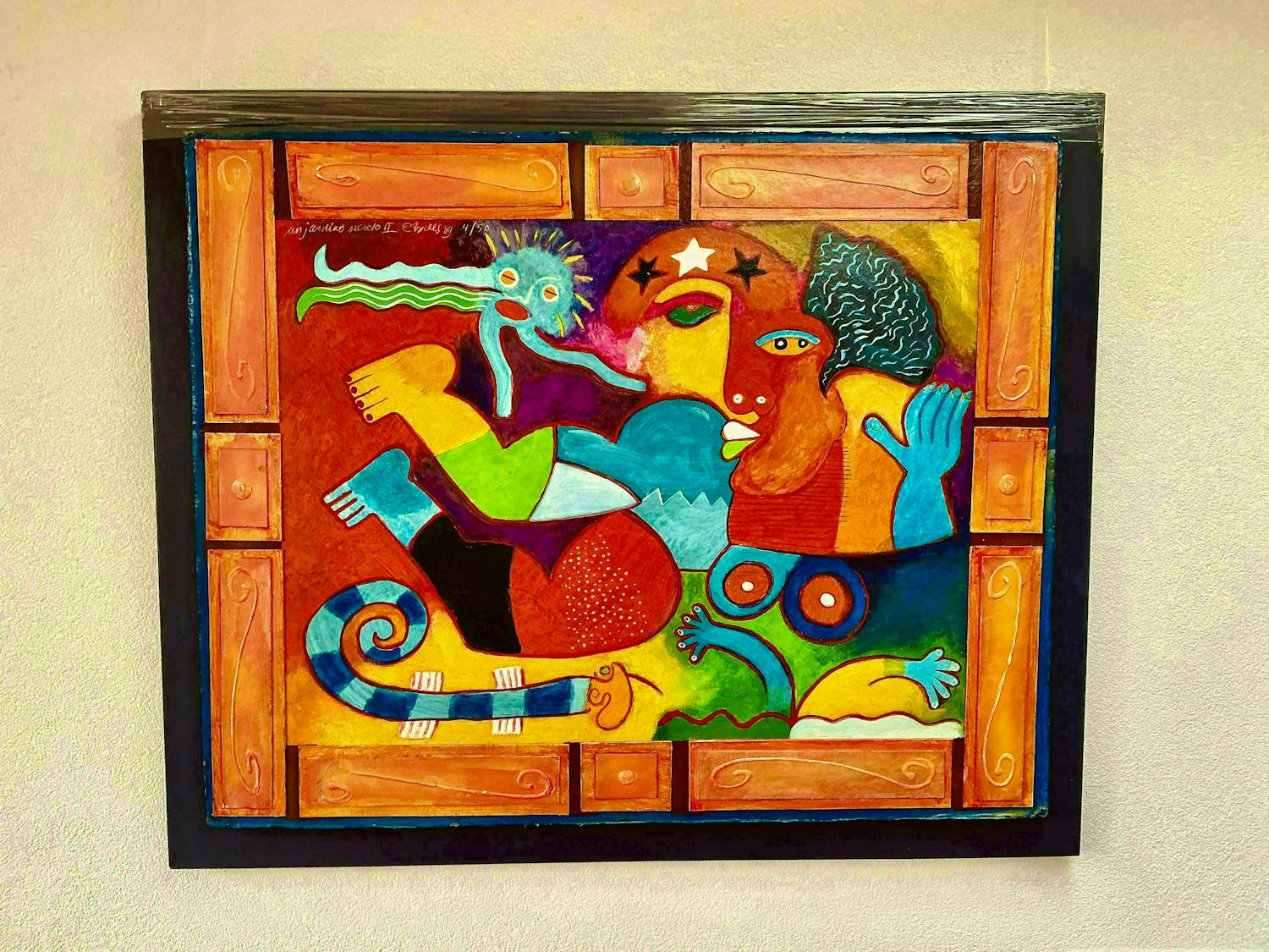 Clemens Briels - Handbewerkte zeefdruk Nr. 4 - Un jardiro secreto - op paneel kopen? Bied vanaf 350!