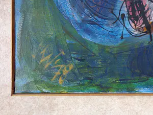 Martin van Wordragen - DE KAT / OLIEVERF DOEK / 101x101cm / KADER / SIG / 1978 kopen? Bied vanaf 360!