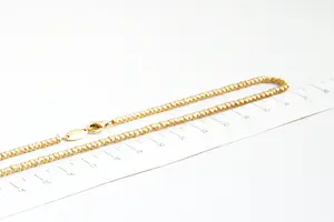 32 - Sierlijk 20 krt donker-geel goud Oosters "bolletjes" collier ketting - 55cm kopen? Bied vanaf 640!