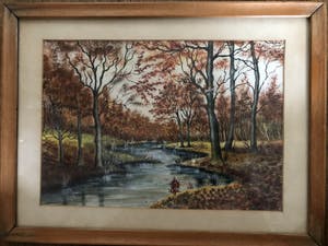 Niet of onleesbaar gesigneerd - Beek in het bos kopen? Bied vanaf 1!