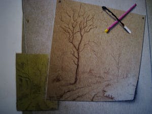 Hendrik Johannes Duiverman - Bijzonder Trompe-l’oeil Aquarel "van Boom tot Lucifer" gesigneerd kopen? Bied vanaf 10!