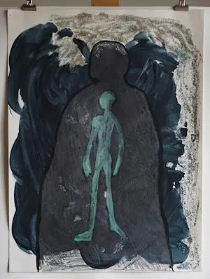 Moshekwa Langa - No title - Gemengde techniek op papier - 2001 kopen? Bied vanaf 1550!