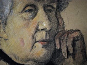 Georg Hering - Volendam 1921 - groot Pastel - Portret van moeder - gesigneerd kopen? Bied vanaf 10!
