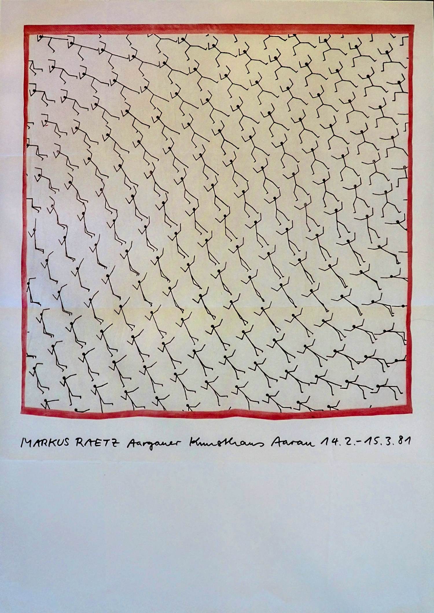 Markus Raetz - tentoonstellingsaffiche verkocht voor € 40!