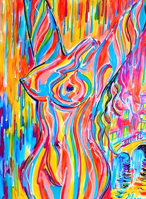 Elena Polyakova - Naakt in de regen kopen? Bied vanaf 125!