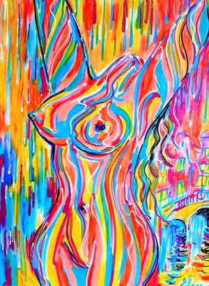 Elena Polyakova - Naakt in de regen verkocht voor € 125!