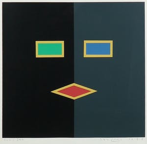 Bob Lens - Zeefdruk, Gezicht - Ingelijst kopen? Bied vanaf 10!