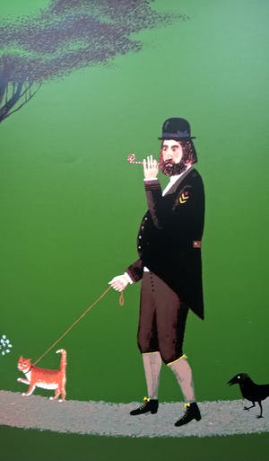 Willem Westbroek - Walking the cat (portrait of the mayor André van der Louw) kopen? Bied vanaf 75!