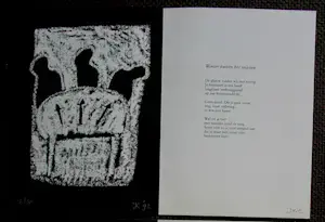 Jeroen Krabbé - Zeefdruk + gedicht: Alles bleef zoals het niet was - 1992 kopen? Bied vanaf 59!