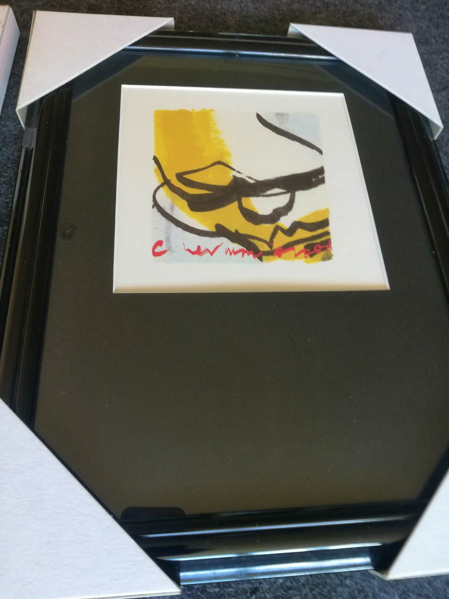 Herman Brood - Bijzonder mooi '' Gezicht'' ingelijst Nieuwstaat verkocht voor € 58!