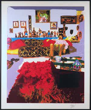 Karel Appel - Saturday uit de serie Seven Summer Days - Ingelijst verkocht voor € 1!