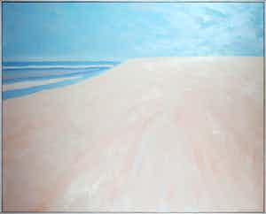 Paul Overhaus - Olieverf op doek, Rose Strand - Ingelijst (Groot) verkocht voor € 10!