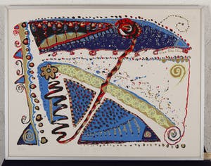 Bert Vredegoor - Blau, Bleu, Blue - 90/100 - 1985 - zeefdruk op papier kopen? Bied vanaf 20!