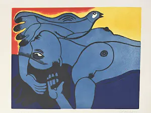 Corneille - Ets / Aquatint Vrouw en vogel, 1991 kopen? Bied vanaf 450!