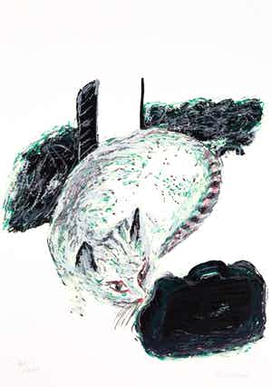 Roger Raveel - handgesigneerde Litho - Felix Vulgaris verkocht voor € 450!