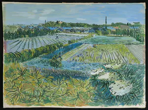 Albertus Hoogakker - Gouache op papier, Maasdijk kopen? Bied vanaf 50!