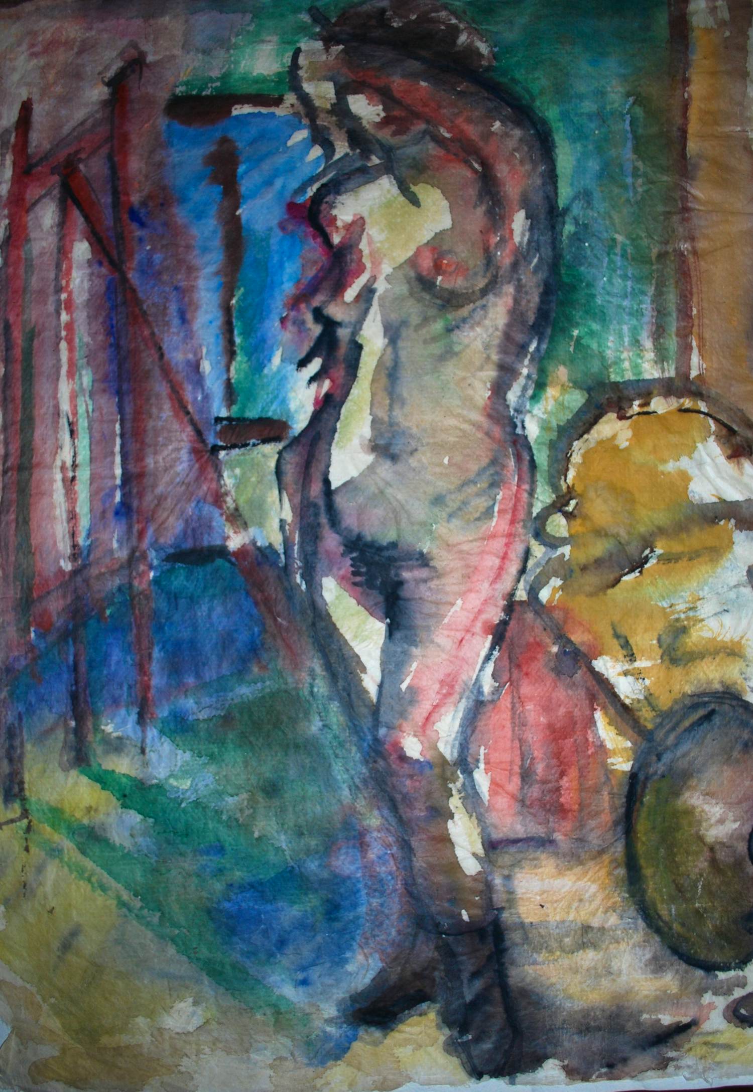 Rob Aussen - collectie van 9 grote aquarellen naakte vrouwen kopen? Bied vanaf 250!