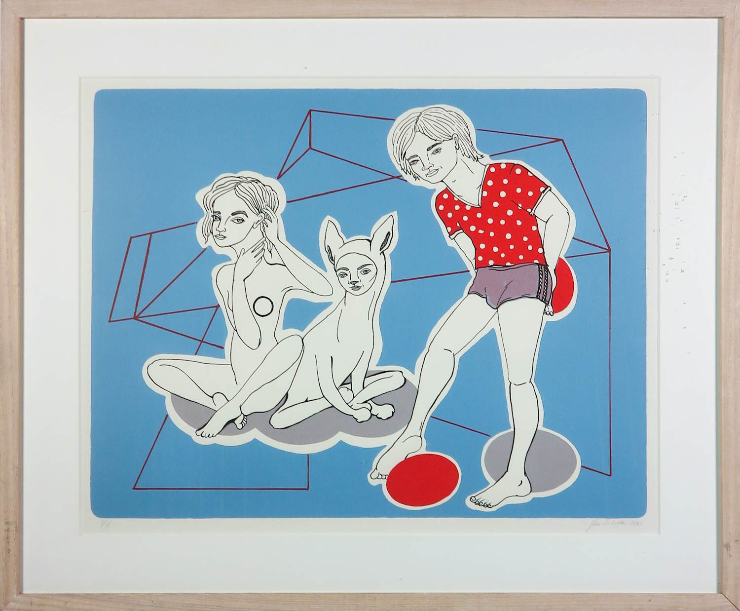 Yke Schotten - Zeefdruk op papier, Ijdel - Ingelijst kopen? Bied vanaf 50!