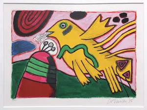 Corneille - l’Oiseau jaune, zeefdruk (netjes ingelijst) kopen? Bied vanaf 250!