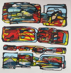 George Heidweiller - Zeefdruk, Zonder titel - Ingelijst (Groot) kopen? Bied vanaf 50!