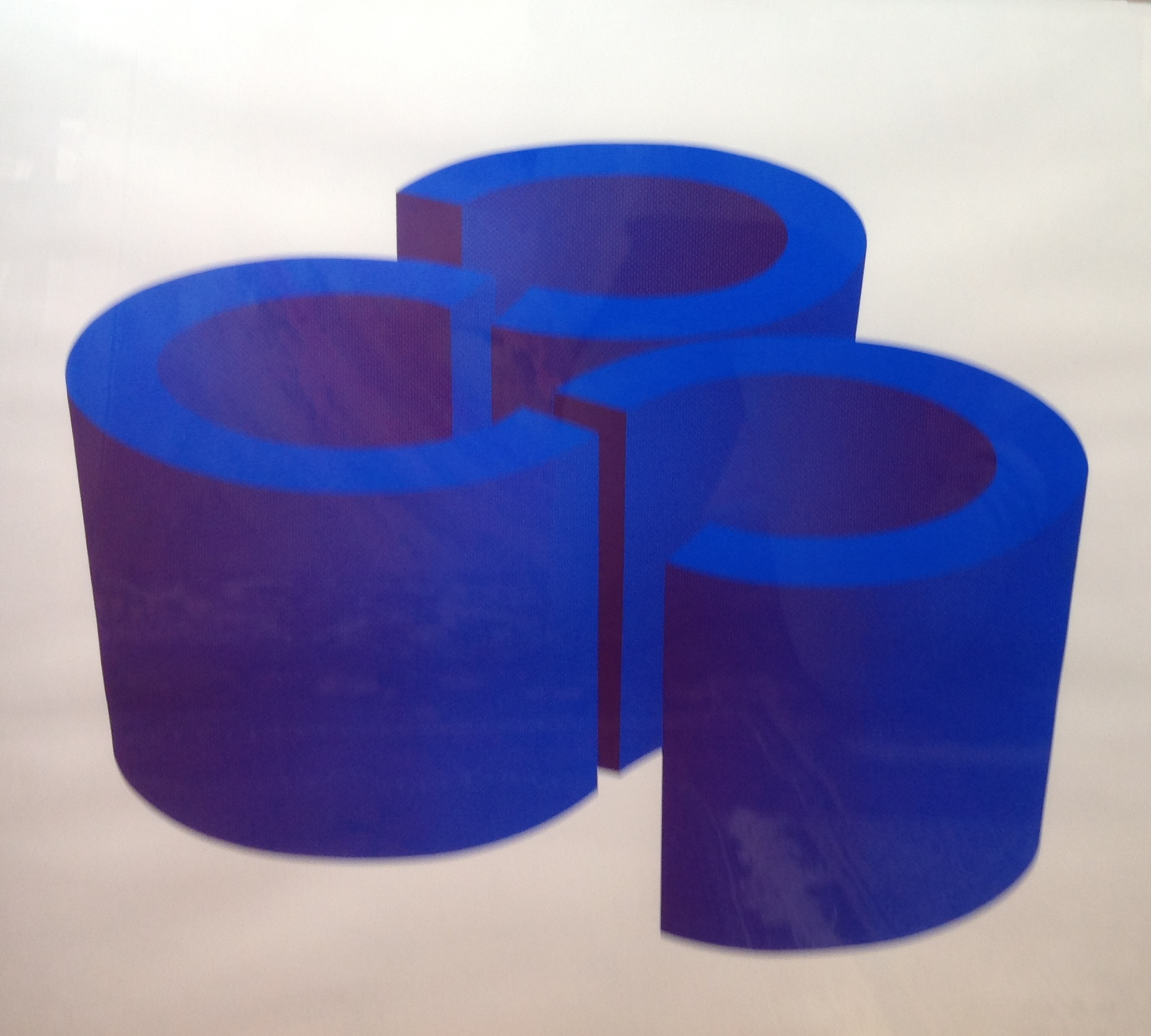 Yvonne Kracht - Geometrische vorm, zeefdruk verkocht voor € 40!