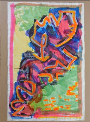 Ernst Vijlbrief - ABSTRACTIE / ORIGINEEL WERK / 99x64cm / SIG / 1994 kopen? Bied vanaf 90!