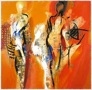 Peter Meijer - Zeefdruk, Aurora Borealis (Groot) verkocht voor € 1!