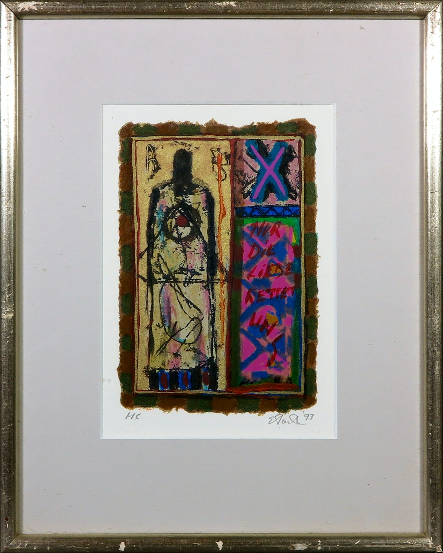 Eric Toebosch - Zeefdruk, Zonder titel - Ingelijst kopen? Bied vanaf 35!