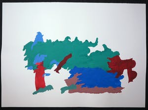 Henri Plaat - Gouache op papier, Zonder titel (Groot) kopen? Bied vanaf 1!