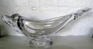 Niet of onleesbaar gesigneerd - Design kristallen dolfijn van "Art Vannes France". verkocht voor € 1!