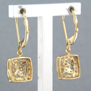 14k bicolor oorhangers bezet met single cut geslepen diamanten tot. 0,48ct kopen? Bied vanaf 450!