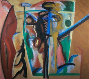 Han Sterk - Olieverf op paneel, Z.T. Abstracte compositie - Ingelijst (Zeer groot) kopen? Bied vanaf 1!