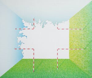 Bart Boumans - Hollands landschap, litho kopen? Bied vanaf 30!