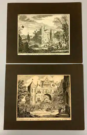 Simon Fokke - Graaf Floris de IV - Belegering Slot Hagestein verkocht voor € 8!