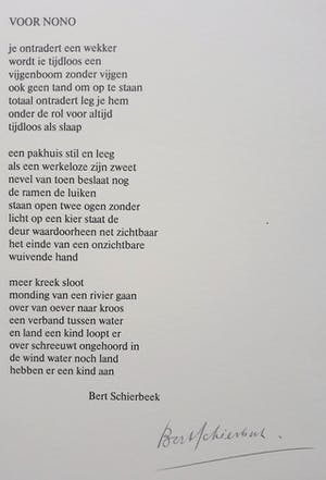 Nono Reinhold - Voor Nono, vijfkleuren ets met gedicht van Bert Schierbeek kopen? Bied vanaf 90!