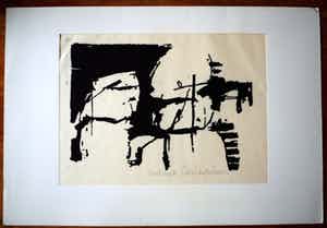 Cees Andriessen - Houtsnede - Abstract Unicum verkocht voor € 40!