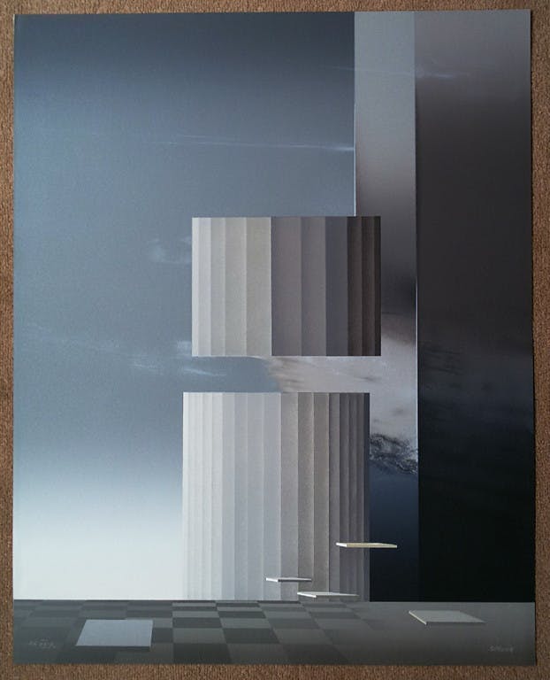 Andres Segovia - Geometrisch abstracte ruimte, litho (groot) kopen? Bied vanaf 75!