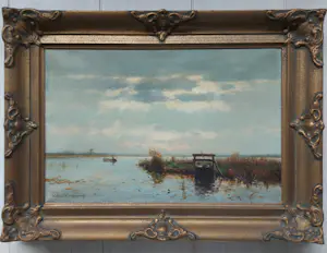 Willem Weissenbruch - Visser op een Hollandse plas kaufen? Bieten Sie von 1250!