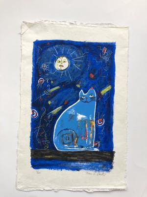 Franz Lauter - Cat in blue kopen? Bied vanaf 65!